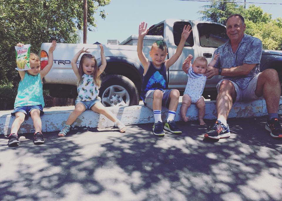 Dad with Grandchildren